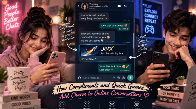How compliments and quick games add charm to online conversations